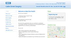 Desktop Screenshot of cablestreetsurgery.nhs.uk